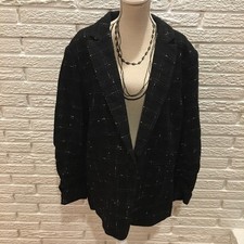 Generation Love Checkered Tweed Blazer Black Large
