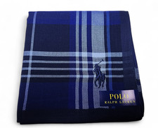 Polo Ralph Lauren Navy Hankie Handkerchief Cotton Embroidered Logo 49 cm