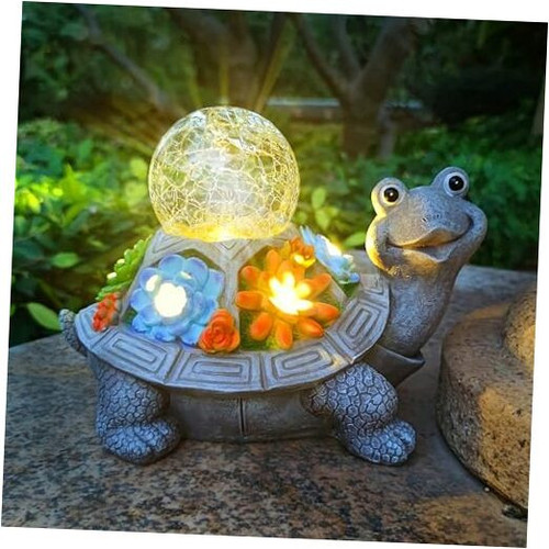 JOYBEE Solar Turtle Garden Statue Outdoor Decor-Turtle Solar Figurines Lights