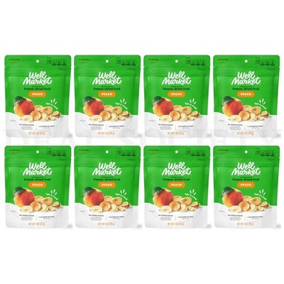 Gold Emblem Abound Peach Freeze Dried Fruit Crisps 1oz Lot of 8 Bags