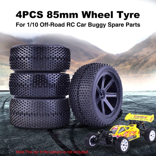 4Pcs ZD Racing 85mm Wheel Hub Rim & Rubber Tires For 1/10 Off-Road RC Car Buggy - Picture 4 of 9