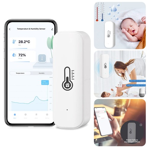 Smart Life Indoor Hygrometer Wireless Thermometer For Alexa Home Voice