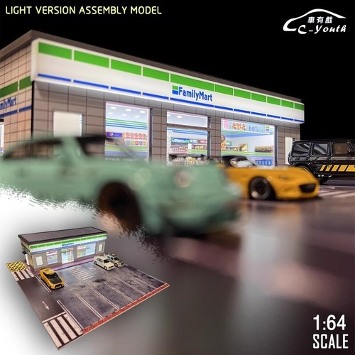 Diorama 1/64 auto garage modello illuminazione led città strada scena edificio modello - Foto 36 di 74