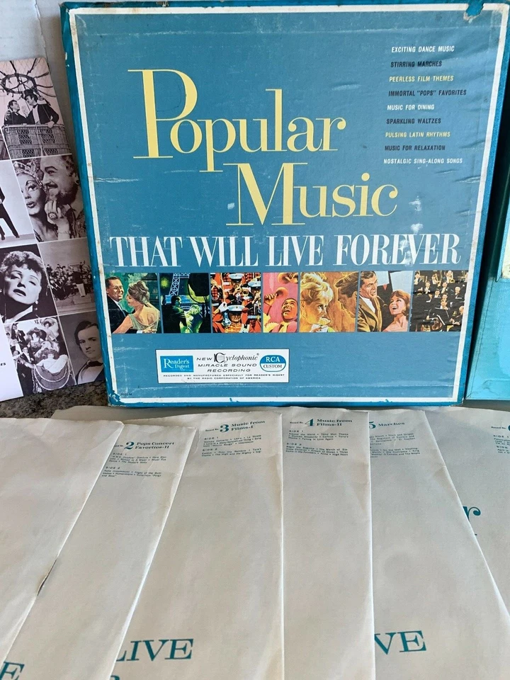 VTG Reader's Digest Popular Music That Will Live Forever 10-LP Vinyl Records Set Foto 2 de 4