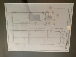 Vintage Glass Light Cover Construction Drawing on Mylar