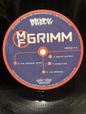 MF DOOM - MF GRIMM - MF -Double LP Vinyl Rare Brick Records 2000