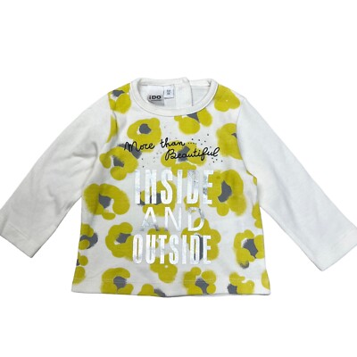 iDo Blouse Top Tshirt Jumper RRP£45 Designer White Girls Kids Baby 6 Months E200