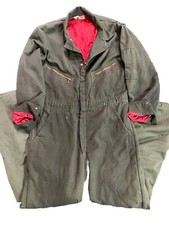 Vintage Wrangler Big Ben Lined Coveralls Green Jumpsuit Zip Utility Men s OS