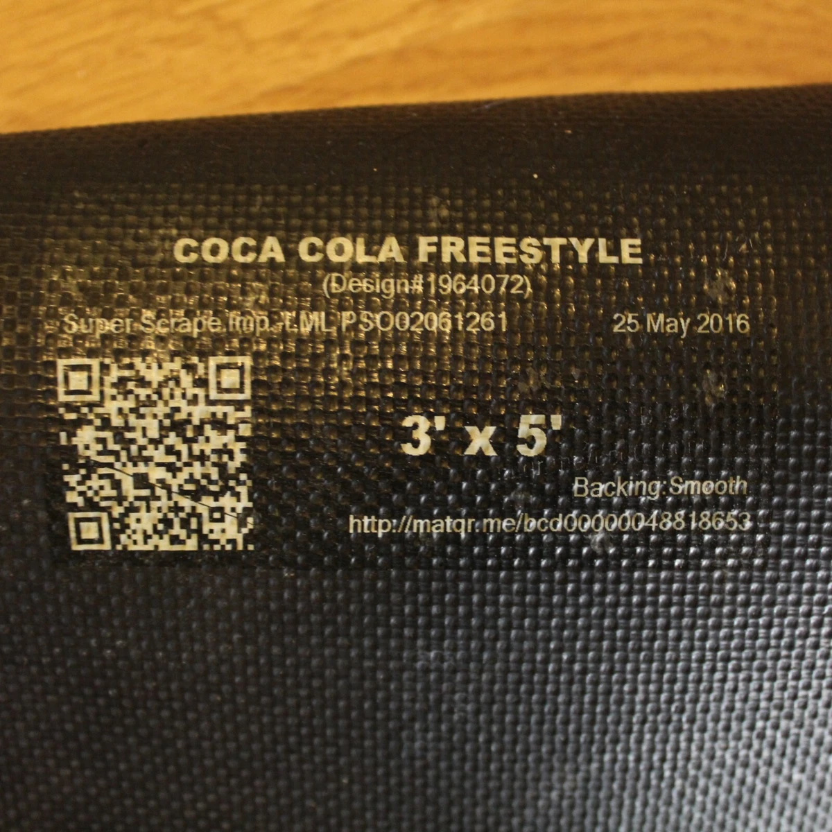 Commercial Grade Coca-Cola Freestyle 3'x5' Rubber Floor Mat Non-Slip Coke Black
