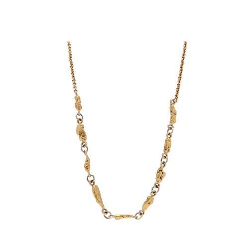 Gold Nugget Chain Necklace, Neckmess 