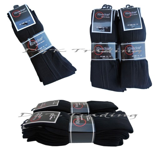 6 to 60 pairs Lots wholesale Knocker Men Black Mix Solid Dress Socks 9-11 10-13 - Picture 2 of 4