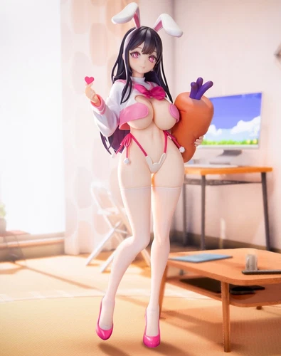 Anime Model Statue Bunny Girl Action Figure Pink rabbit girl Collectible Art Toy - Picture 1 of 12