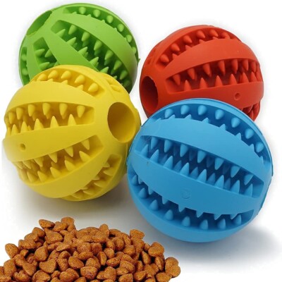 Dog Ball Chew Toy Tooth Cleaning Ball (Sm-Set Of 3 Balls)