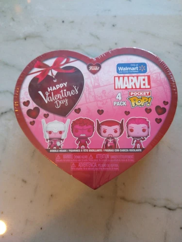 2023 FUNKO Pocket Pop~Valentines Day MARVEL 4-Pk Walmart Exclusive- New