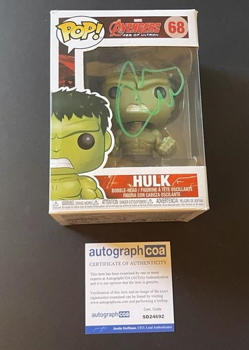Mark Ruffalo signed funko pop Hulk Avengers Age of Ultron autograph acoa coa