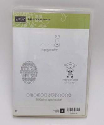 Stampin Up Eggstra Spectacular Stamp Set Happy Easter Egg Bunny Lamb ...
