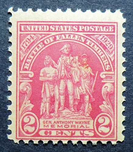 680 MNH 1929 2c Fallen Timbers Battle Anthony Wayne Memorial Ohio Erie ...