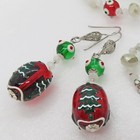 Reclaimed Treasures-Sterling Silver Glass Bead Christmas Jewelry Set By SoniaMcD — photo 3