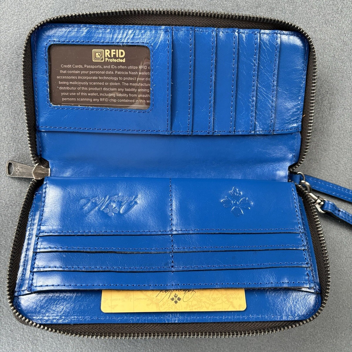 Patricia Nash Edeline Leather Wristlet Wallet with RFID Protection