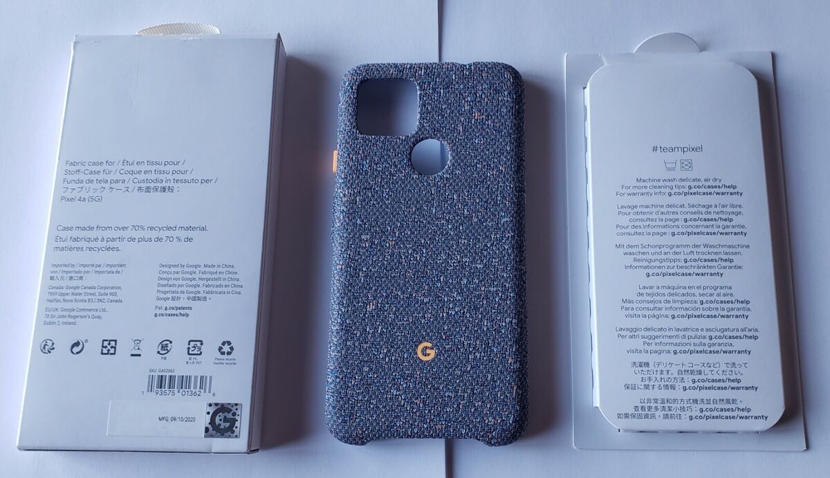 Unused Google Fabric Case for Google Pixel 4a 5G | BLUE Unused Google Fabric Case for Google Pixel 4a 5G | BLUE