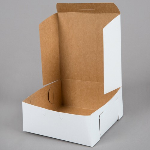 250 Pack White Pie Square Disposable Pastry Cake Bakery Box 6" x 6" x 2 1/2" New - Picture 12 of 12