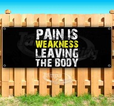 MOTIVATIONAL FITNESS MESSAGE Advertising Vinyl Banner Flag Sign Many Sizes GYM