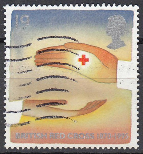 Großbritannien England gestempelt Rotes Kreuz 1870 1995 Hände Animation / 705