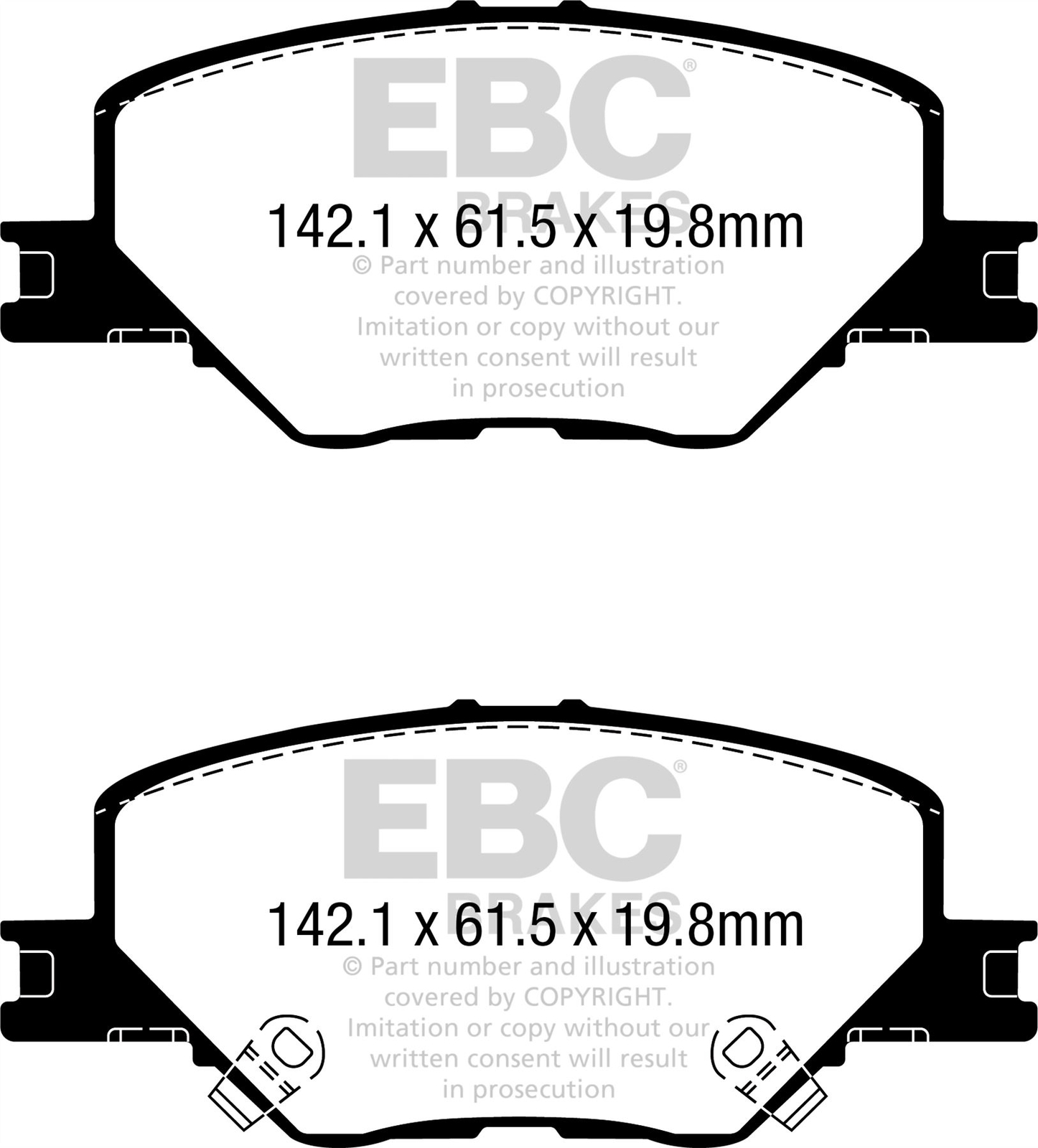 EBC DP42340R BRAKE PAD SET DISC BRAKE