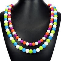 Rainbow Candy Shell Statement Necklace Handmade Bespoke Jewellery Tantric Tokyo Rainbow Candy Shell Statement Necklace Handmade Bespoke Jewellery Tantric Tokyo