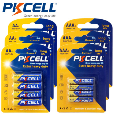 (Combo 24) AA/AAA Zinc-Carbon Batteries 1.5V R03P R6P 2A 3A MN2400 MN1500  Cell
