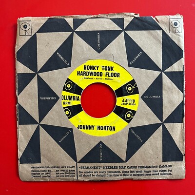JOHNNY HORTON · HONKY TONK HARDWOOD FLOOR b/w THE WILD ONE 45 Original