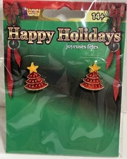 Christmas Trees Holiday Earrings Forum Novelties New