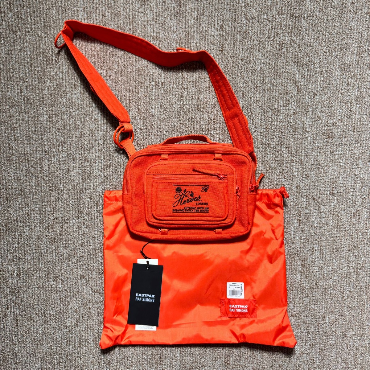 Raf Simons Orange Eastpack Edition Loop Waistbag Pouch Excellent