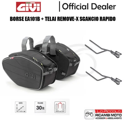 TR6709 + EA101B BORSE MORBIDE LATERALI + TELAI GIVI APRILIA Tuono 660 2021 2022