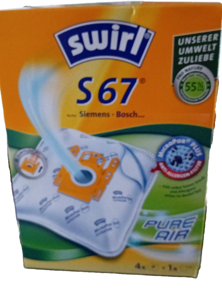 2 Packungen Swirl S67 Staubsaugerbeutel