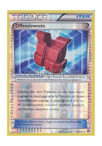 Pokemon 133/162 Offensivweste - Reverse Holo | XY Turbostart