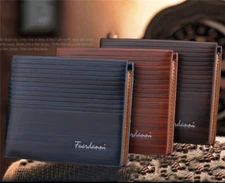 💝NEW💝 Men's Bifold Leather Credit ID Card Holder Wallet Billfold Purse GIFT -1