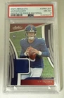 Panini 2025 Absolute Jaxson Dart Rookie Materials Patch Giants #ARM-JDT PSA 8