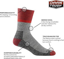 Super Soft Darn Tough 5004 Pepper Men's Ranger Micro Crew Midweight Hiking Sock