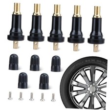 5 PCS TPMS 20008 Tire Valve Stem, Snap-in Rubber Tubeless Tire Pressure Sensor