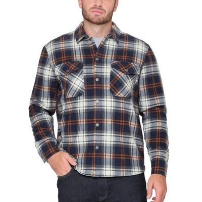 BC Clothing Co. Men's XL Blue Heritage Plaid Button-Up Shirt Jacket M0564