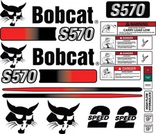 Fits Bobcat S570 Decal Kit Skid Steer / safety decals 3M VINYL / FREE SHIPPING