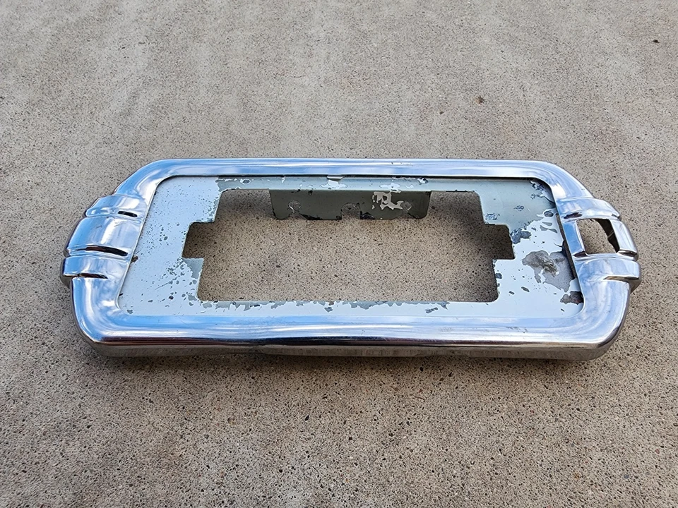 OEM 1949-1956 Nash Dome Light Chrome Bezel With Switch Opening Original Car - Image 2 of 4