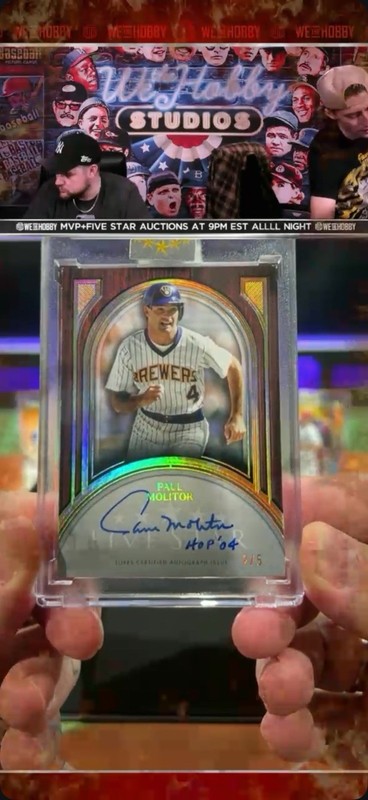 2025 Topps Five Star Paul Molitor /5 Auto Inscription Milwaukee Brewers