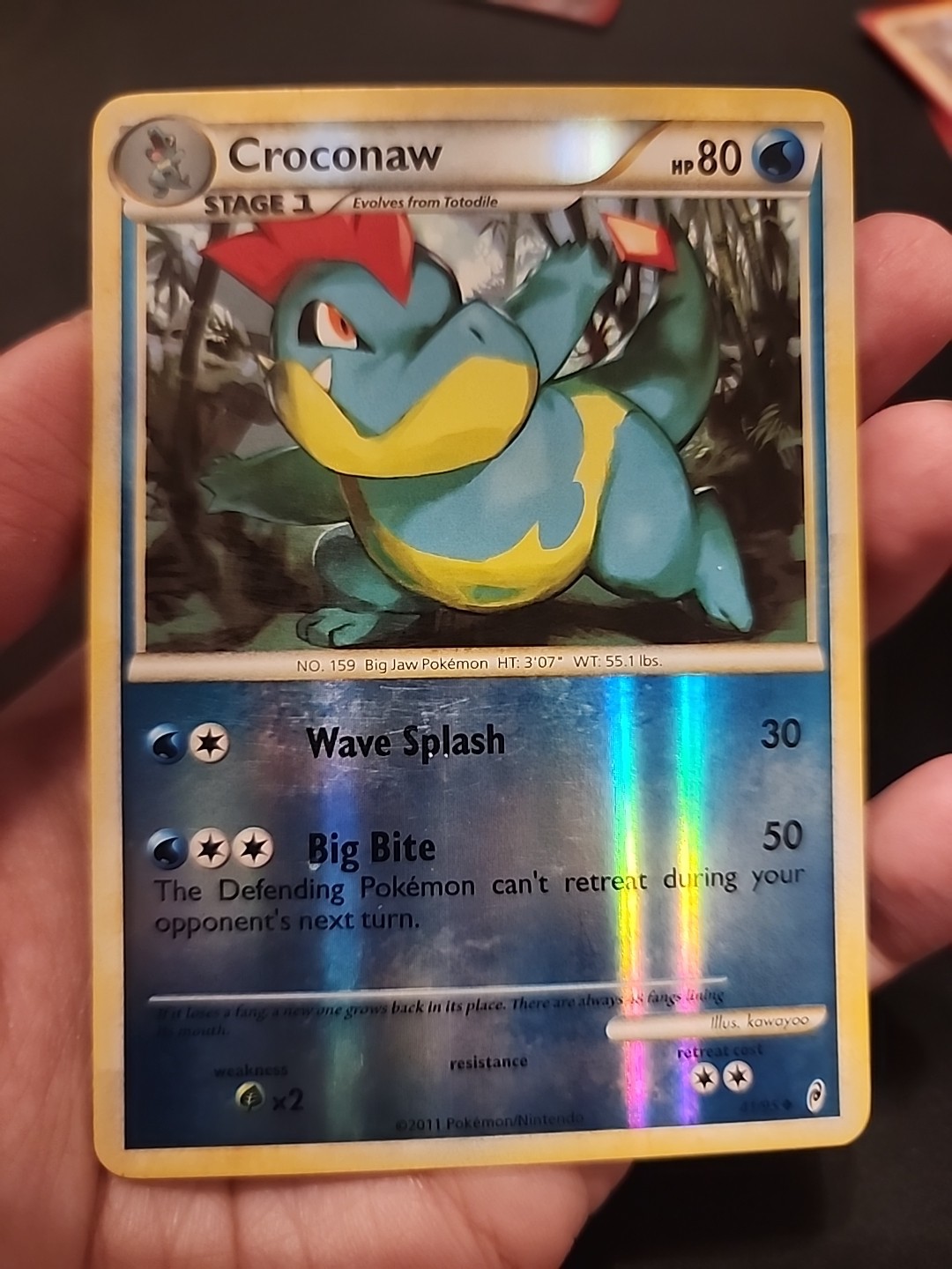 Croconaw 41/95 Call of Legends Reverse Holo Pokemon Card Light Play