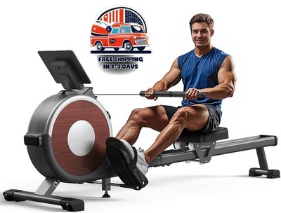 Máquina De Remo Magnética Silenciosa Doble Riel 16 Niveles Hasta 350 Lbs NEW US