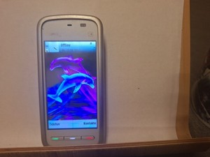 Handy Nokia 5230 weiss- lila  (Ohne Simlock) Smartphone Handy