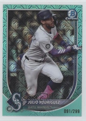 2025 Bowman Chrome Mega Box Aqua Mojo Refractor Julio Rodriguez Rodríguez 1aj