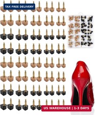 40 Pairs High Heel Tips Replacement, U Cap Style 5 Sizes 8/9/10/11/12mm , 2 Dia