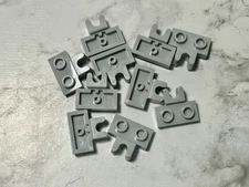 LEGO Parts (10) L. Bluish Gray Plate 1 x 2 Small Tow Ball Socket on Side ~ 14704
